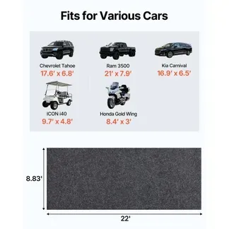 VEVOR Garagenbodenmatte 2692,4 x 6705,6 x 2,4 mm Werkstattboden 820-850 g/m² Garagenboden Filz & TPE Öl Auffangmatte Garagenmatte Servicematte Bodenschutz Bodenplatten für Garage VEVOR Garagenbodenmatte 2692,4 x 6705,6 x 2,4 mm Werkstattboden 820-850 g/m² Garagenboden Filz & TPE Öl Auffangmatte Garagenmatte Servicematte Bodenschutz Bodenplatten für Garage