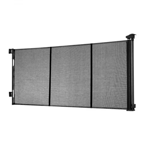 VEVOR einziehbares Babygitter Hundegitter ausziehbar auf 310 cm (B) / 795 mm (H), Treppenschutzgitter mit Sicherheitsschloss, Schutzgitter aus Netzgewebe für Treppen Flure drinnen/draußen, Schwarz – Bild 9