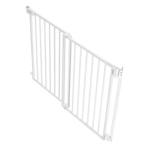 VEVOR Treppenschutzgitter 778-1210 mm Verstellbare Breite, 760 mm Hohes Türschutzgitter, Kindergitter mit Bohrset (ohne Bodenstange), Kinderschutzgitter für Treppen, Türrahmen & Wohnräume, Weiß – Bild 8