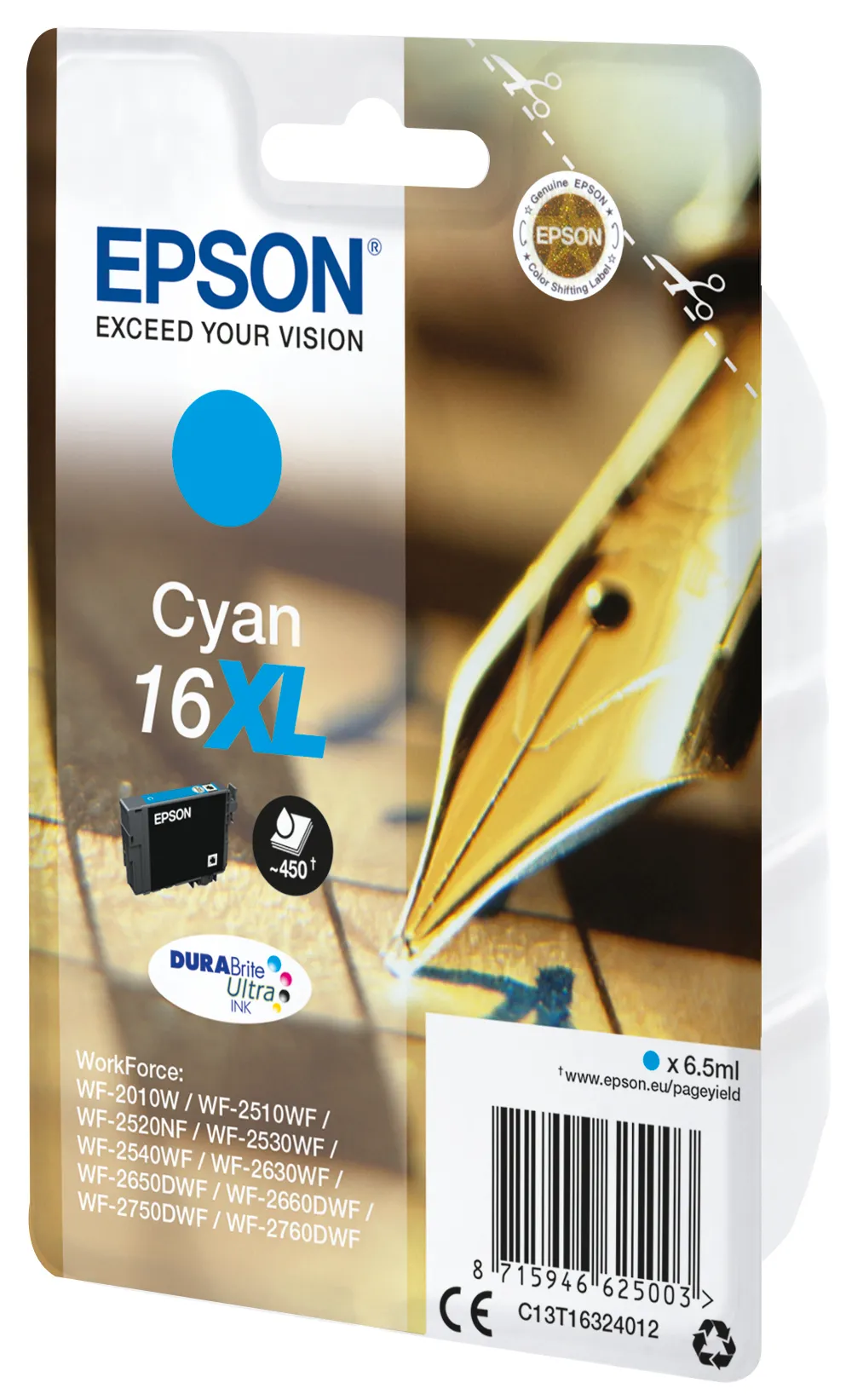 Epson Pen and crossword Singlepack Cyan 16XL DURABrite Ultra Ink – Bild 2