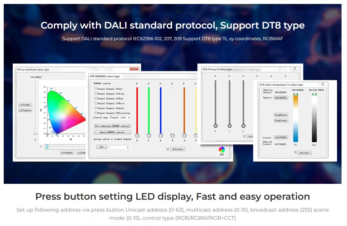 MiBoxer DP3S LED DALI 3 in 1 Smart Panel Fernbedienung (DT8) – Bild 4