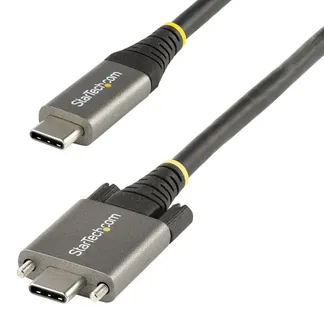 StarTech.com 1m USB-C Kabel, Seitenschraubenverriegelung, USB 10Gbps, 100W (5A) Power Delivery, 8K 60Hz / 4K 144Hz DP-Alt-Modus, USB-IF-zertifiziert – Thunderbolt-Kompatibel StarTech.com 1m USB-C Kabel, Seitenschraubenverriegelung, USB 10Gbps, 100W (5A) Power Delivery, 8K 60Hz / 4K 144Hz DP-Alt-Modus, USB-IF-zertifiziert – Thunderbolt-Kompatibel