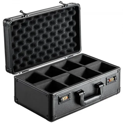 VEVOR Aufbewahrungsbox 4 Fächer, Tragetasche für Sportkarten mit Schaumstoffteilern mit Codeschloss, für 108 bewertete PSA-Karten, 76 BGS-Karten, 84 SGC-Karten, 388 Top Loader oder 999+ lose Karten – Bild 9