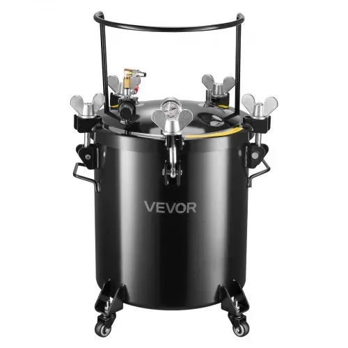 VEVOR Druckbehälter, 40 L Drucktank aus Stahl mit 3 Schnellkupplungen (EU/AU/US) für Heimgebrauch Heimwerkerarbeiten Kunstkreationen, Behälter mit großem Durchmesser & 4 Rollen – Bild 10