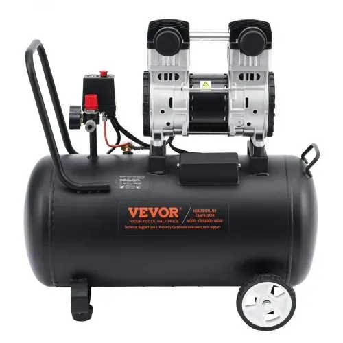 VEVOR-Luftkompressor, 15 Gallonen Stahltank, 2 PS 5,3 CFM@90 PSI ölfreier Luftkompressor und max. 125 PSI Druck, 78 dB ultraleiser tragbarer Kompressor, für Autoreparatur, Reifenbefüllung, Spritzlackierung – Bild 10
