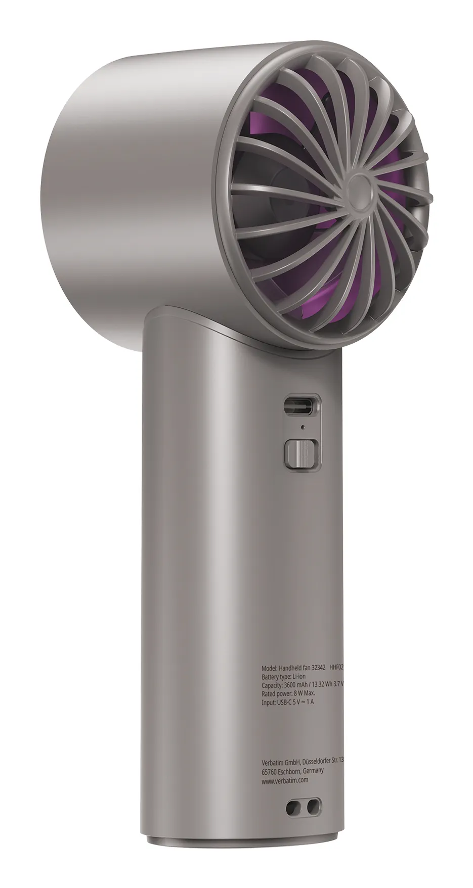 Verbatim Cool 'n' Go Ice Touch Grau, Violett Handventilator – Bild 4