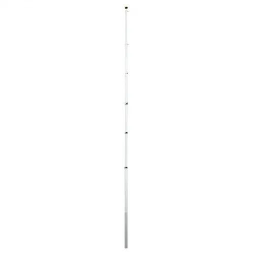 VEVOR Teleskop Fahnenmast 6 m, Flaggenmast-Set für den Außenbereich, Extra Dicke Aluminium-Fahnenstange mit PVC-Bodenhülse, Ideal für Garten, Private & Gewerbliche Nutzung, Silber – Bild 9