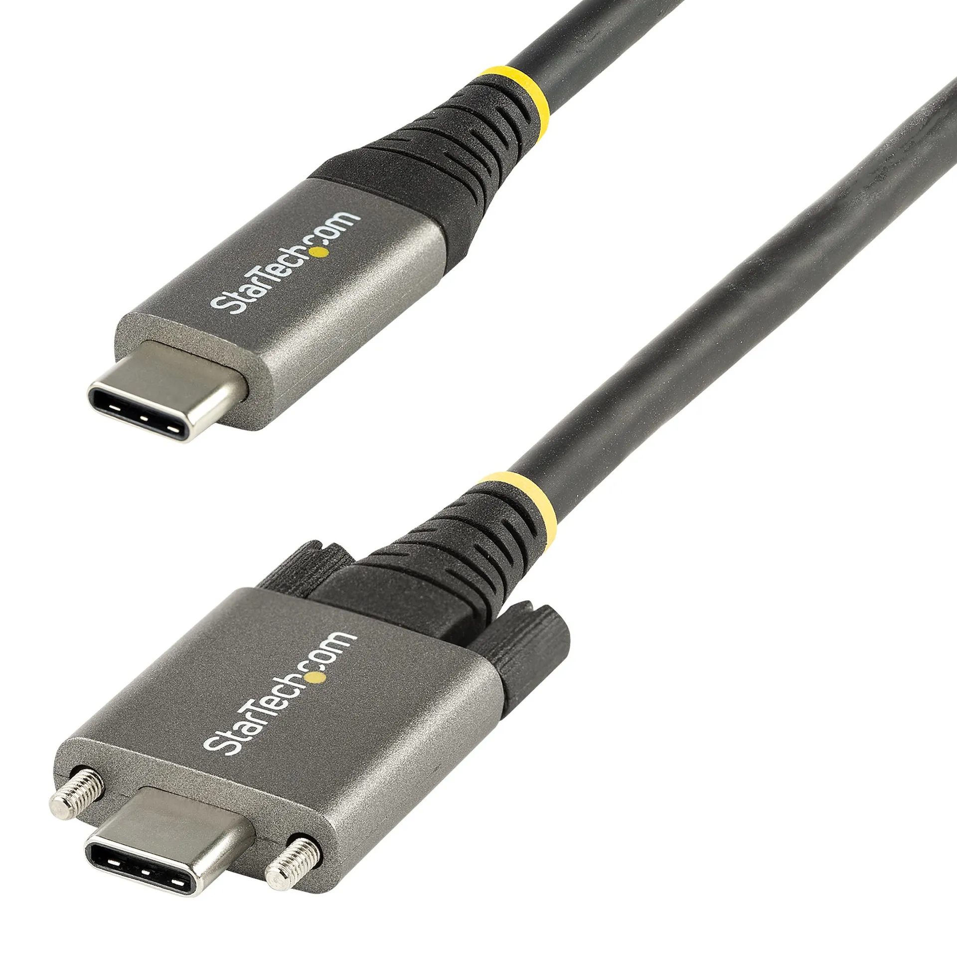 StarTech.com 1m USB-C Kabel, Seitenschraubenverriegelung, USB 10Gbps, 100W (5A) Power Delivery, 8K 60Hz / 4K 144Hz DP-Alt-Modus, USB-IF-zertifiziert – Thunderbolt-Kompatibel StarTech.com 1m USB-C Kabel, Seitenschraubenverriegelung, USB 10Gbps, 100W (5A) Power Delivery, 8K 60Hz / 4K 144Hz DP-Alt-Modus, USB-IF-zertifiziert – Thunderbolt-Kompatibel