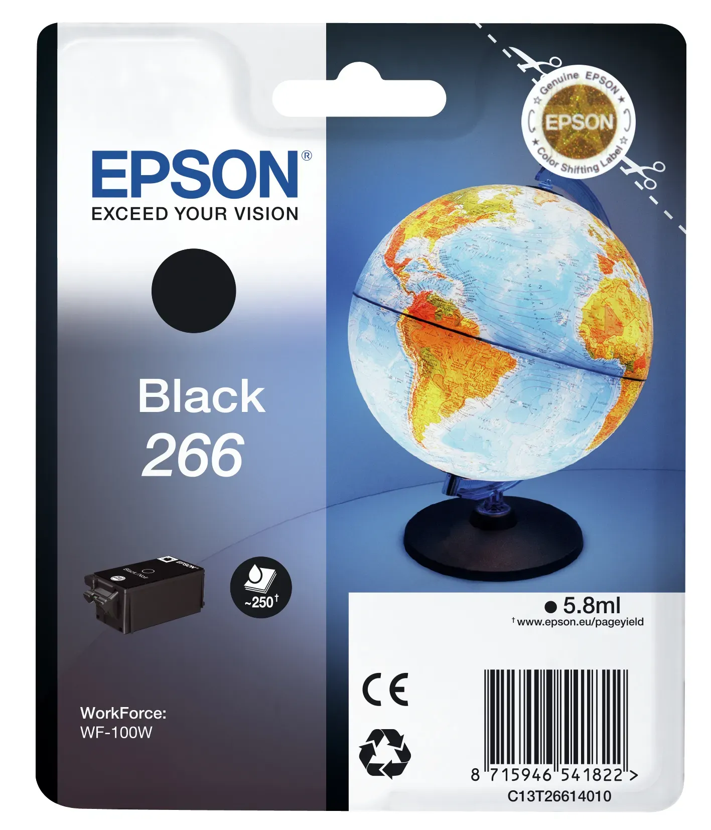 Epson Globe 266 Globus Single Black Tinte Epson Globe 266 Globus Single Black Tinte