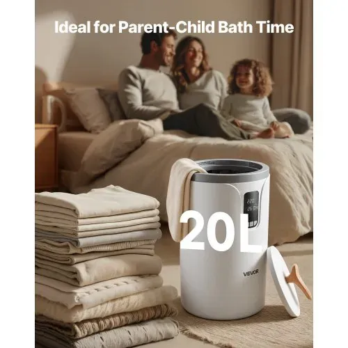 VEVOR Handtuchwärmer Eimer Wärmegerät 20 L mit LED-Anzeige & Einstellung (Timer & Temperatur) & Sicherheitsschloss, Towel Warmer für Badezimmer Waschküche Boden, zum Wärmen von Decken, Pyjamas – Bild 4