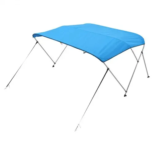 VEVOR Bimini Top Bootsabdeckung Sonnenverdeck (3 Bögen) aus 600D Polyester mit Rahmen aus Aluminiumlegierung, wasserdichte Sonnenschutz-Bootsmarkise mit Aufbewahrungstasche, 216-229 cm (B) Blau – Bild 10