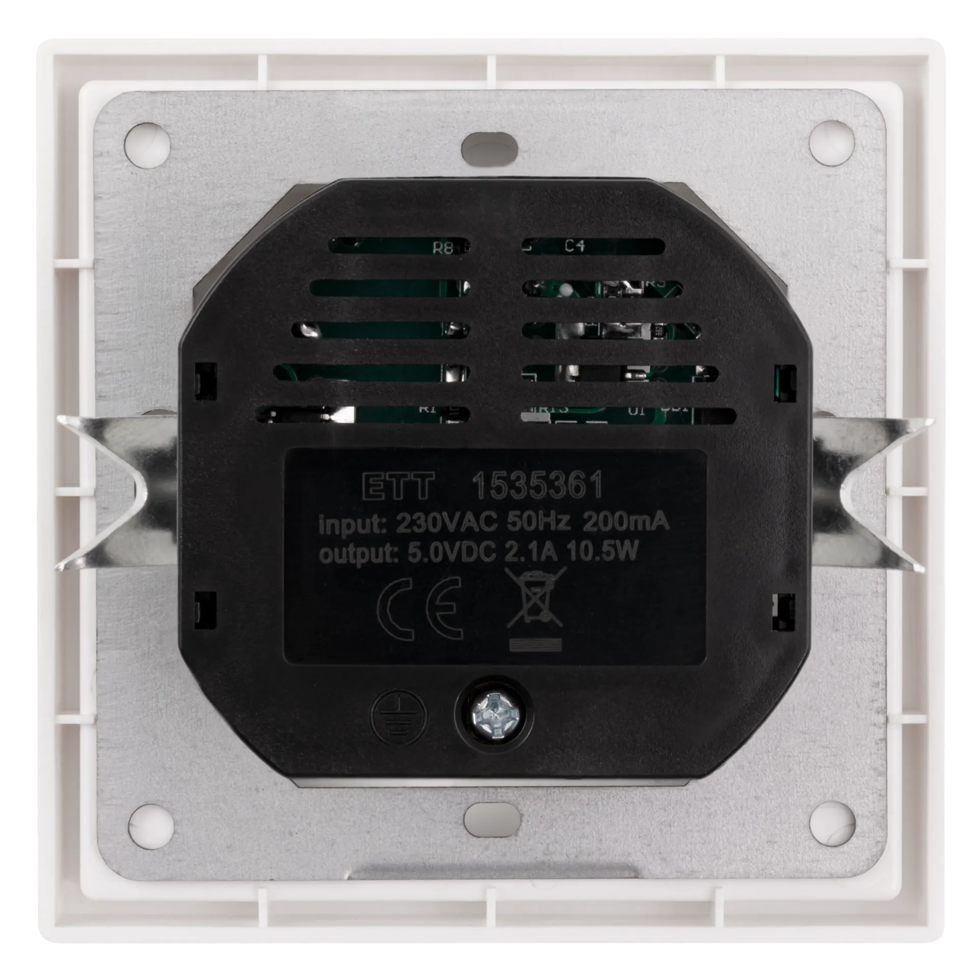 Schutzkontakt-Steckdose McPower ''Shallow'' 2xUSB-A - 5V/2,1A – Bild 2