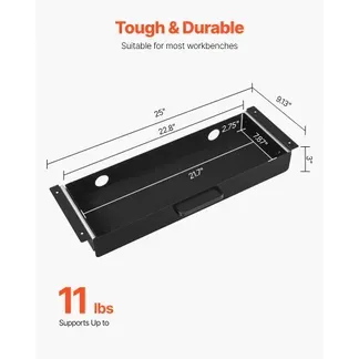 VEVOR Untertisch Schublade 635x232x75 mm, Unterbau Schreibtisch, versteckter Schreibtisch-Aufbewahrungs-Organizer, Bleistiftschublade unter dem Tisch für Sitz-Steh-Arbeitsplätze im Büro & zu Hause VEVOR Untertisch Schublade 635x232x75 mm, Unterbau Schreibtisch, versteckter Schreibtisch-Aufbewahrungs-Organizer, Bleistiftschublade unter dem Tisch für Sitz-Steh-Arbeitsplätze im Büro & zu Hause