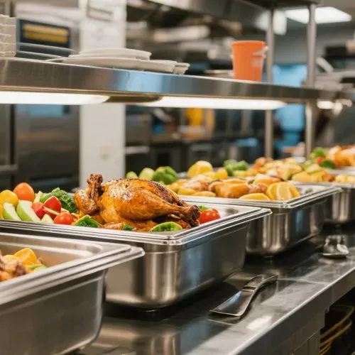 VEVOR Gastronormbehälter Hotelpfanne (volle Größe) 1 Packung 20,5 L Behälter, wiederverwendbare, rostfreie Catering-Aufbewahrung, Panierschale Speisebehälter für Party Restaurant Hotel Buffet – Bild 7