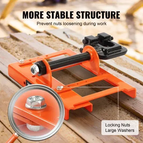 VEVOR Vertikale Holzschneideführung aus Gusseisen Sägewerk 5,1-15,2cm Max. Schnittbreite Kettensägenmühle Kettensägewerk 208x145x67mm Geeignet für eine Vielzahl von Holzschneideanforderungen – Bild 2