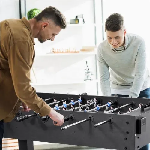 VEVOR Tischfußballtisch in Standardgröße (1372 x 737 x 878 mm), Indoor-Kickertisch für Zuhause, Familie und Spielzimmer, langlebiges Set, inkl. 4 Bällen & Punktezähler & 2 Getränkehaltern – Bild 7
