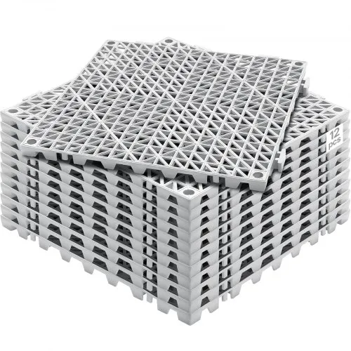 VEVOR Ineinandergreifende Fliesen 12 Stk. Bodenfliesen Drainage-Bodenfliesen, Bodenfliesen 30 x 30 cm Außenbereich Quadratische Bodenfliesen Terrasse PVC Bodenfliesen Badezimmer, Pool, Toilette, Grau VEVOR Ineinandergreifende Fliesen 12 Stk. Bodenfliesen Drainage-Bodenfliesen, Bodenfliesen 30 x 30 cm Außenbereich Quadratische Bodenfliesen Terrasse PVC Bodenfliesen Badezimmer, Pool, Toilette, Grau