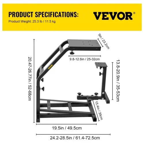 VEVOR Racing Simulator Lenkradständer für Logitech G29, G27, G25 Racing Wheel Pro Stand Wheel und Pedale, Nicht Enthalten Wheel Stand – Bild 6