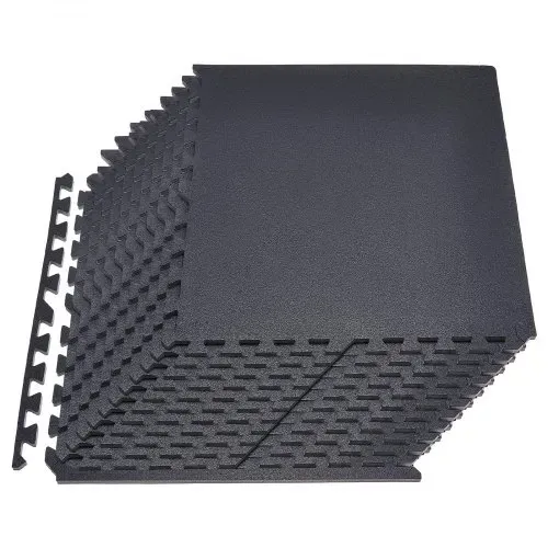 VEVOR 24 x Puzzlematte Bodenschutzmatte 610 x 610 x 14 mm, Hochdichte EVA-Schaumstoffmatte, Ineinandergreifende Fitnessmatte Gymnastikmatte Sportmatte, Trainingsmatte Zuhause Fittnessstudio Schwarz VEVOR 24 x Puzzlematte Bodenschutzmatte 610 x 610 x 14 mm, Hochdichte EVA-Schaumstoffmatte, Ineinandergreifende Fitnessmatte Gymnastikmatte Sportmatte, Trainingsmatte Zuhause Fittnessstudio Schwarz