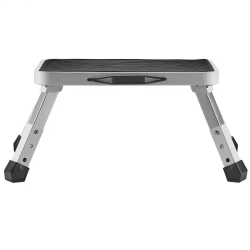 VEVOR Haushaltsleiter 450x310x166mm Trittleiter faltbar aus Stahl Stehleiter 1 Stufe Stufenleiter 150kg Tragfähigkeit Klapptritt 170-188-216mm Höhenverstellbar Küchenleiter Rutschfest Tritthocker – Bild 8