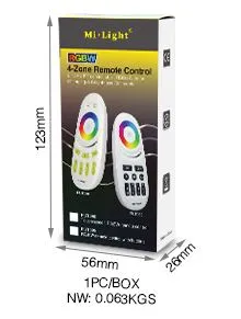 MiBoxer FUT096-B LED Fernbedienung RGB-W 4 Zonen black – Bild 4