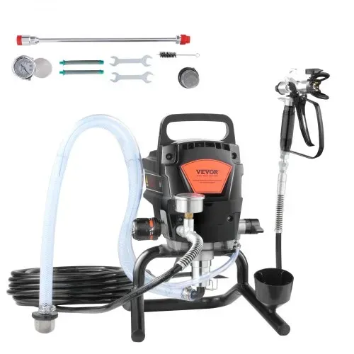 VEVOR Tragbares Airless-Farbspritzgerät, 950 W, 3000 psi, Hocheffizientes Elektrisches Spritzgerät, Farbspritzgeräte Spritzlackiermaschine Hochdruck-Airless-Farbsprühsystem mit 15 m Schlauchlänge – Bild 9