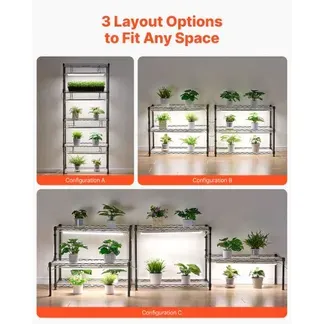 VEVOR DIY-Pflanzenregal mit Wachstumslichtern, Pflanzenständer mit Rädern, 192 W 5000 K Vollspektrum-Lichter, Pflanzenregal aus Metall, Blumenregal für Samenanzucht, 750x350x1800mm VEVOR DIY-Pflanzenregal mit Wachstumslichtern, Pflanzenständer mit Rädern, 192 W 5000 K Vollspektrum-Lichter, Pflanzenregal aus Metall, Blumenregal für Samenanzucht, 750x350x1800mm
