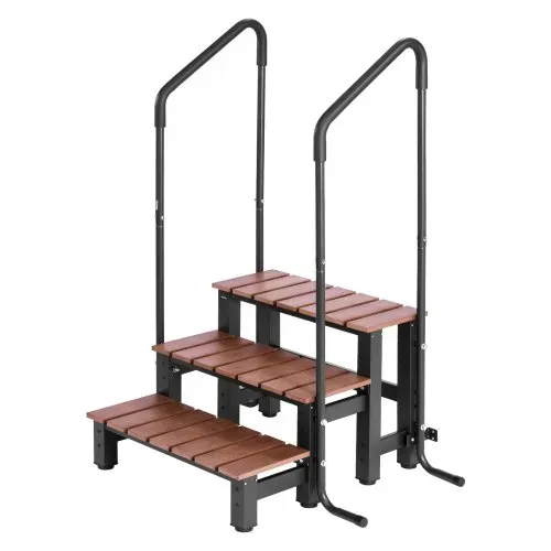 VEVOR Badewannenstufe Pooltreppe 3-stufige Wohnmobiltreppe, 640,08 mm breite Außentreppe für oberirdische/aufblasbare Pools mit 249,48 kg Tragkraft, vielseitig einsetzbar für Veranda Terrasse – Bild 10
