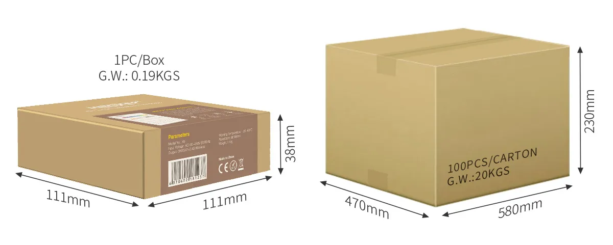 MiBoxer X5 LED DMX 5 in 1 Smart Panel Fernbedienung – Bild 5