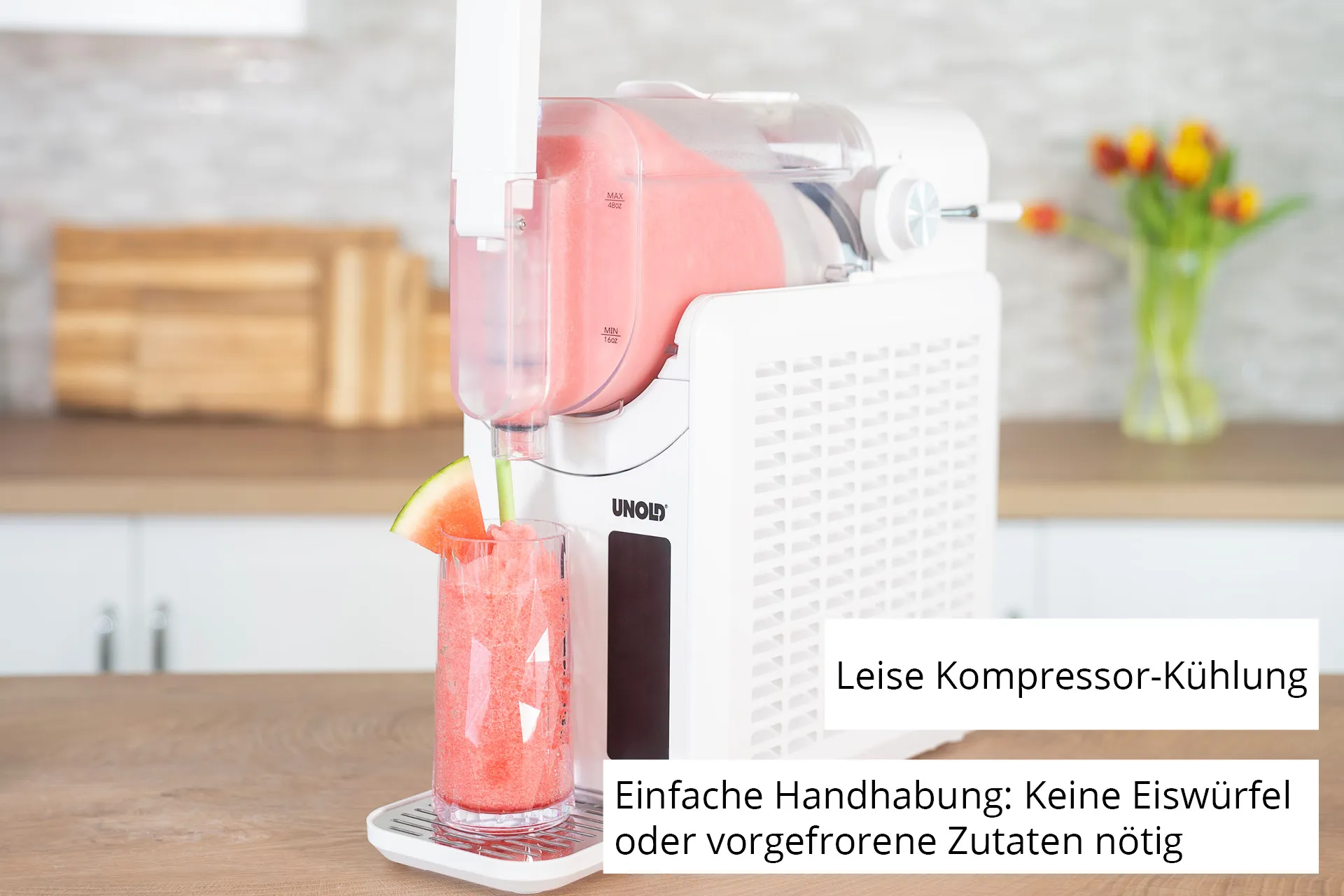 Unold Slush-Eismaschine Susi 48940 Kompressor Eismaschine 2 l 220 W Weiß – Bild 3