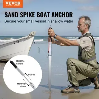 VEVOR Sandspike-Ankerstange für Boote, 985 mm Gleitanker aus Verzinktem Kohlenstoffstahl, Uferspike, Selbsthämmernder Strandspike-Anker für Kleine Boote, Jetskis, Pontons, Kajaks usw. VEVOR Sandspike-Ankerstange für Boote, 985 mm Gleitanker aus Verzinktem Kohlenstoffstahl, Uferspike, Selbsthämmernder Strandspike-Anker für Kleine Boote, Jetskis, Pontons, Kajaks usw.