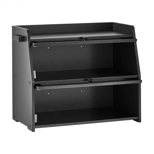 VEVOR Brotkasten mit 2 Acrylfenstern 464 x 251 x 361 mm Bambusholz Schwarz für Bagels, Muffins & Selbstgebackenes Brot, Brotbox mit Magnetverschluss, Seitenhaken & Belüftungslöchern, Brotkiste Küche – Bild 10