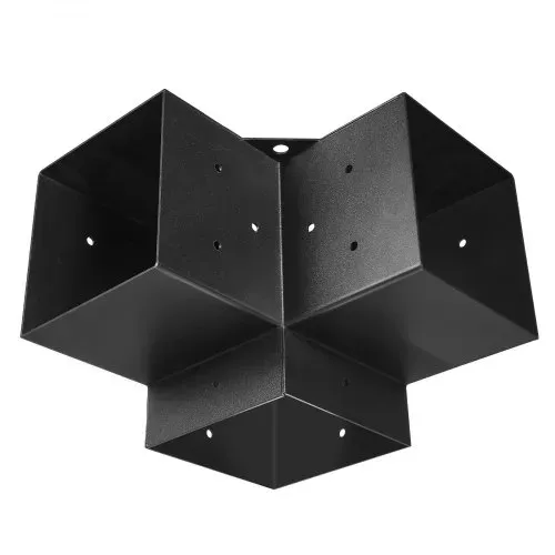 VEVOR Pfostenverbinder, Pfostennecke für 142 x 142 mm Pfosten, inkl. 4 Stk.3-Wege-Hochleistungs-Eckhalterung & 4 Stk. Pfostenträger, Pergola-Halterung-Set für Pavillons, Terrassenpergolen – Bild 9