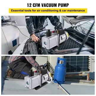 VEVOR Vakuumpumpe Unterdruckpumpe zweistufig 1PS 340L/min Einlassanschluss 0.64cm VEVOR Vakuumpumpe Unterdruckpumpe zweistufig 1PS 340L/min Einlassanschluss 0.64cm