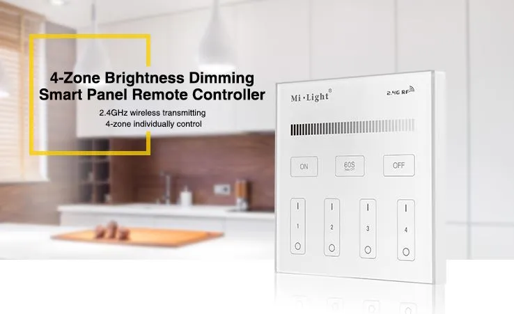 MiBoxer T1 LED Fernbedienung Smart Panel single color 4-Zonen – Bild 4