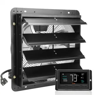 VEVOR Abluftventilator, 406 mm, Temperatur-Feuchtigkeitsregler, EC-Motor, 1747 CFM, Wandlüfter mit Geschwindigkeitsregelung zur Wandmontage, Belüftung und Kühlung für Gewächshäuser, Garagen, Schuppen VEVOR Abluftventilator, 406 mm, Temperatur-Feuchtigkeitsregler, EC-Motor, 1747 CFM, Wandlüfter mit Geschwindigkeitsregelung zur Wandmontage, Belüftung und Kühlung für Gewächshäuser, Garagen, Schuppen