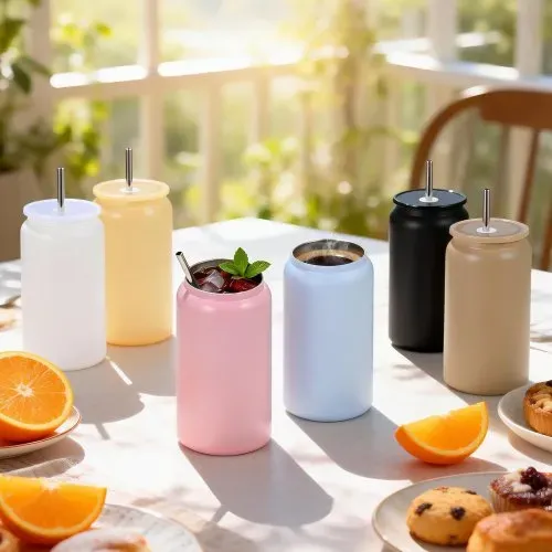 VEVOR Sublimationsbecher 12 Stk. (473 mL), Mehrfarbige Sublimationsthermobecher aus Edelstahl mit Deckeln & Strohhalm, Doppelwandige Isolierte Sublimationstrinkflaschen für DIY-Projekte Geschenke – Bild 7