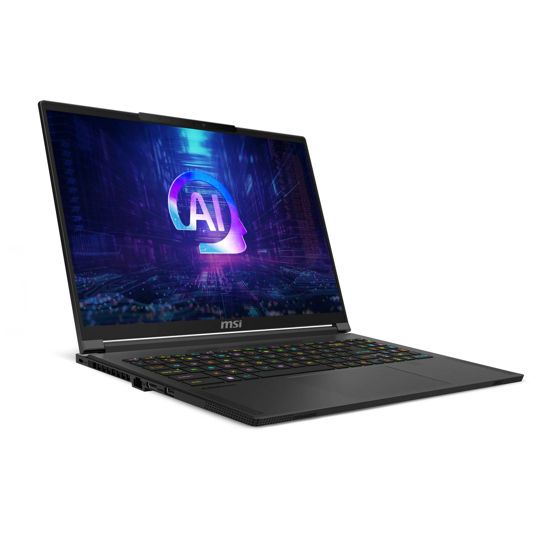 MSI Stealth A16 AI+A3XWHG NVIDIA GeForce AMD Ryzen AI 9 HX 370 Laptop 40,6 cm (16") Quad HD+ 32 GB LPDDR5x-SDRAM 2 TB SSD NVIDIA GeForce RTX 5070 Ti Wi-Fi 7 (802.11be) Windows 11 Home Schwarz – Bild 3