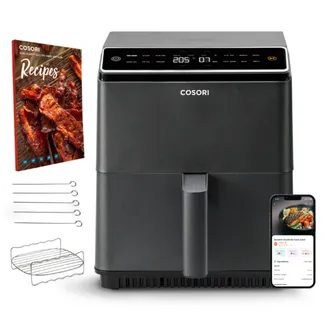Cosori Dual Blaze Einzelbild 6,4 l Eigenständig 1750 W Heißluftfritteuse Schwarz Cosori Dual Blaze Einzelbild 6,4 l Eigenständig 1750 W Heißluftfritteuse Schwarz