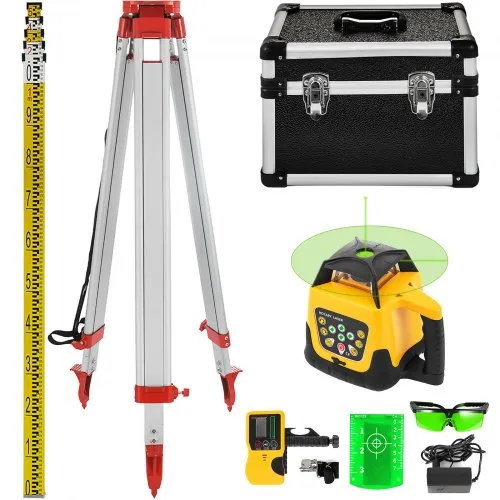 VEVOR Rotationslaser Nivelliergerät Kreuzlinienlaser Set Stativ Nivellierlatte VEVOR Rotationslaser Nivelliergerät Kreuzlinienlaser Set Stativ Nivellierlatte