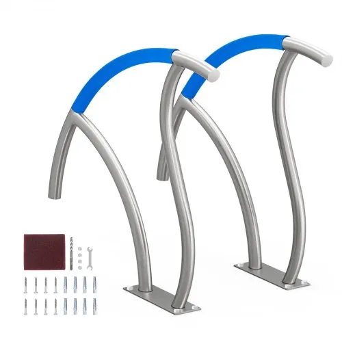VEVOR Pool-Handlauf, 2 Stk., 1395 x 810 x 100 mm, Pooleinstieg Edelstahl mit Grundplatte für Innen-/Außenpools, Einstieghilfe für Schwimmbäder, Haltegriff mit Griffabdeckung & Zubehör für Spas VEVOR Pool-Handlauf, 2 Stk., 1395 x 810 x 100 mm, Pooleinstieg Edelstahl mit Grundplatte für Innen-/Außenpools, Einstieghilfe für Schwimmbäder, Haltegriff mit Griffabdeckung & Zubehör für Spas