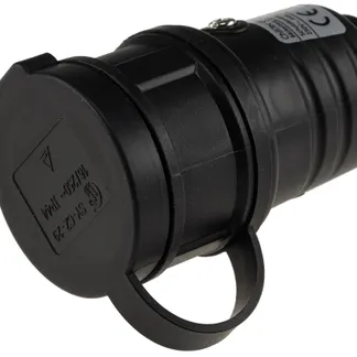 Schutzkontakt-Gummikupplung für Außen Schutzkappe, 250V/16A, IP44 Schutzkontakt-Gummikupplung für Außen Schutzkappe, 250V/16A, IP44