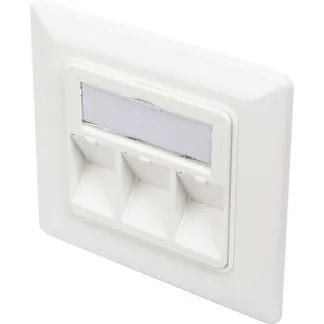 Leerdose für Keystone Module, 2x RJ-45, Anschlussdose Leerdose für Keystone Module, 2x RJ-45, Anschlussdose