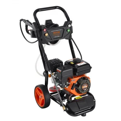 VEVOR Benzin-Hochdruckreiniger, 3950 PSI 10 L/min, 2,6 GPM Terrassenreinger mit Kupferpumpe, Hochdruckpistole & Verlängerungsstab, 5-Düsen-Set, für Autos, Zäune, Häuser, Einfahrten, Terrassen – Bild 9