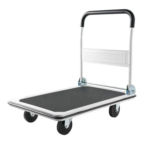 VEVOR Plattformwagen Klappbar 300 kg, Transportwagen mit Lenkrolle, Handwagen Ladefläche mit Anti-Rutsch-Beschichtung, Transporthilfe für Einfache Aufbewahrung, 900x610x870 mm Rollwagen – Bild 8