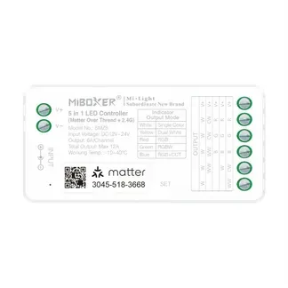 Synergy 21 LED Controller Matter-Serie 5in1 (Single Colour/CCT(dual white)/RGB/RGB-W/RGB+CCT) Matter Over Thread+2.4GHz IP20 *Milight/Miboxer* Synergy 21 LED Controller Matter-Serie 5in1 (Single Colour/CCT(dual white)/RGB/RGB-W/RGB+CCT) Matter Over Thread+2.4GHz IP20 *Milight/Miboxer*