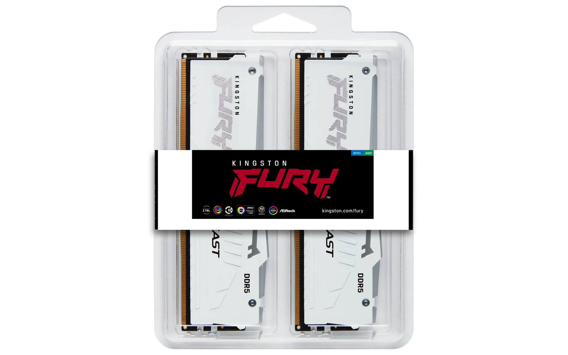 Kingston Technology FURY Beast 32GB 6400MT/s DDR5 CL32 DIMM (2er-Kit) White RGB EXPO – Bild 5