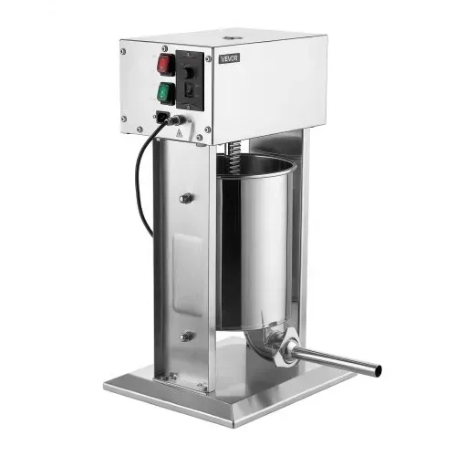 VEVOR Elektrischer Wurstfüllmaschine 10 L Vertikaler Wurstfüller Edelstahl für Haushalt, Gewerbe, Jagd und Tierfutter, mit Fußpedal, Stufenloser Regelung, 4 Füllrohren und Spülmaschinenfesten Teilen – Bild 8