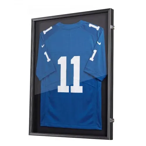 VEVOR Trikotrahmen 925 x 718 mm Holz mit PC-Platte Magnetverschluss Schwarz, Trikot-Bilderrahmen 98 % UV-Schutz, Objektrahmen mit Aufhänger für Baseball-, Basketball-, Football- und Hockeytrikots – Bild 8