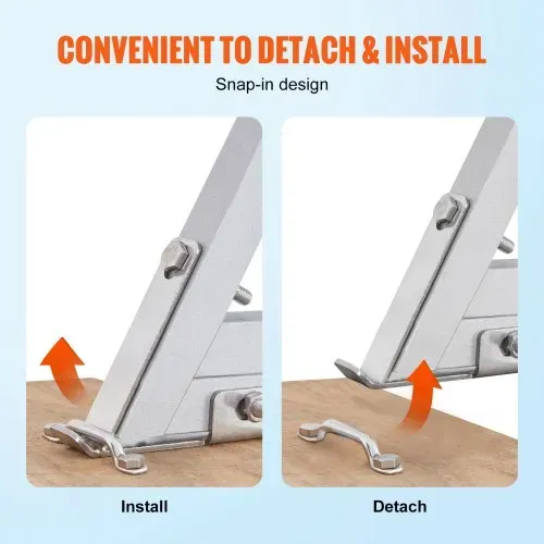 VEVOR Badeleiter Bootsleiter abnehmbar 5 Stufen 159kg Traglast 610x455x1825mm – Bild 4